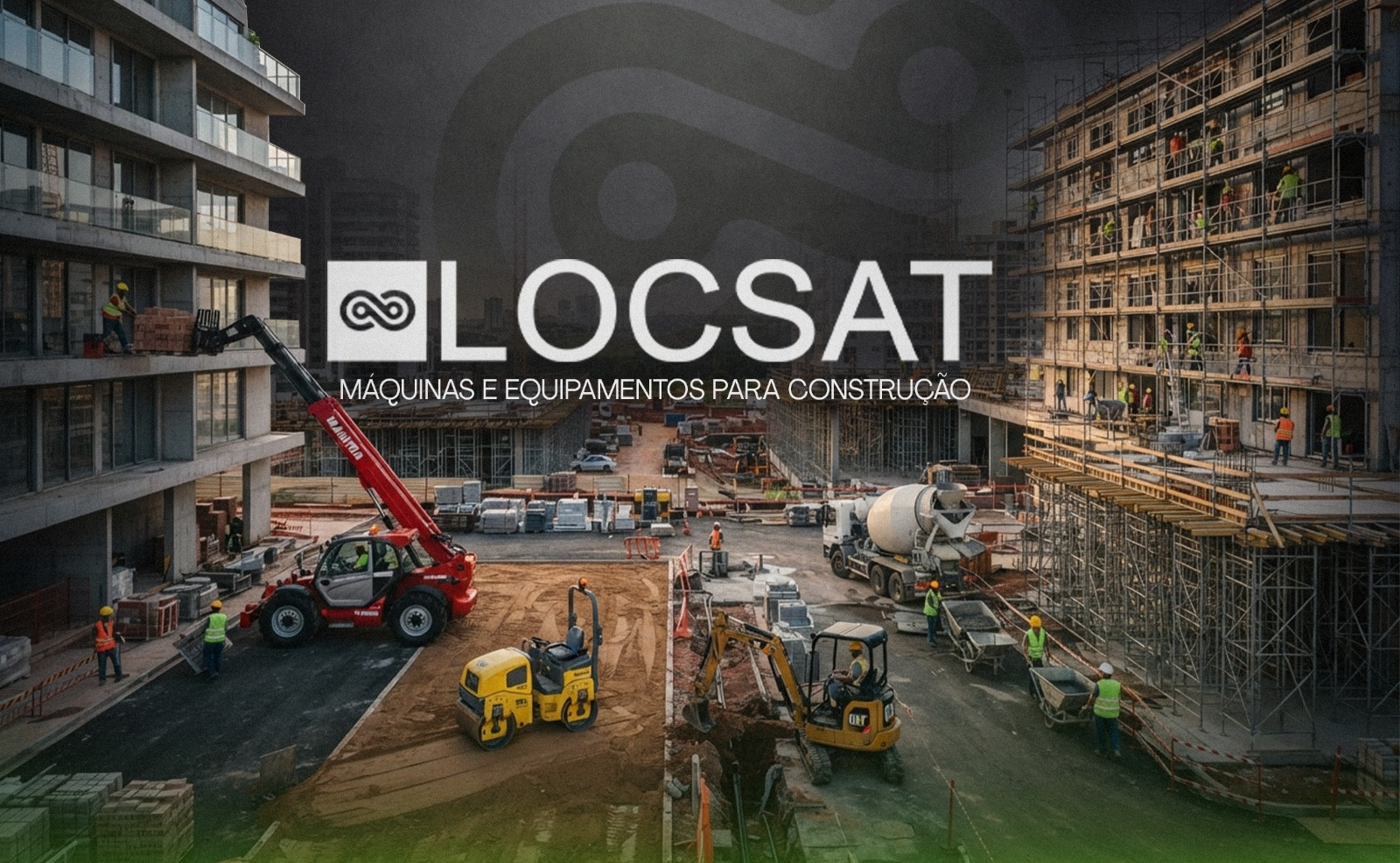 Equipe LOCSAT e equipamentos organizados no galpão