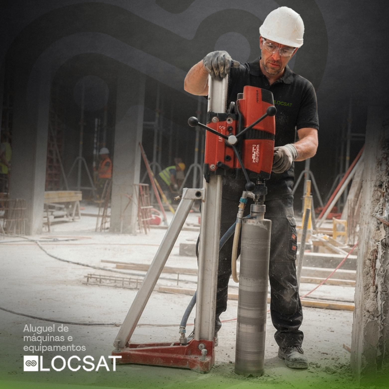 Perfuratriz LOCSAT em obra